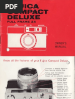 Fujica Compact Deluxe - 35 MM Rangefinder Camera - Owner's Manual