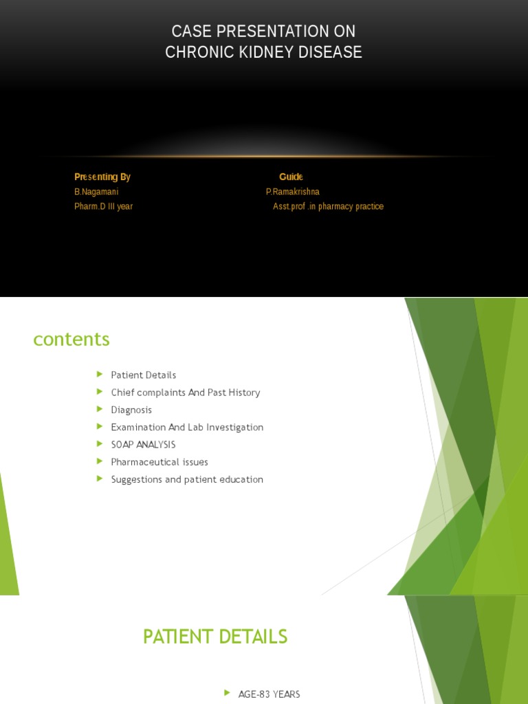 Case Study: Chronic Kidney Disease Management | PDF | Chronic Kidney ...