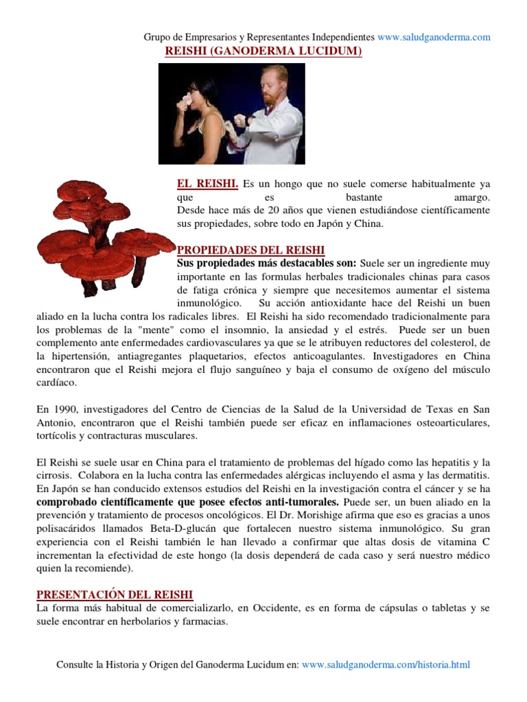Beneficios del Hongo Reishi en Salud | PDF | Cáncer | VIH / SIDA