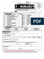 Gat - Subject: Registration Form