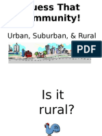 Social Studies Guess That Community - Urban Suburban Rural