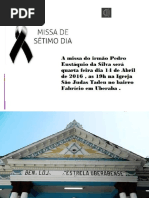 Missa de Sétimo Dia Do Irmão Pedro Eustáquio Da Silva