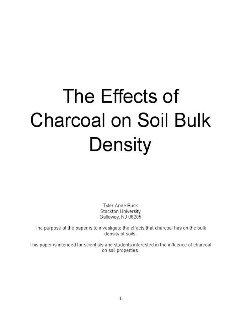 charcoal research paper Charcoal Soil