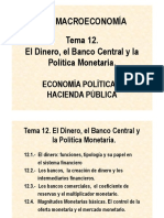 El Dinero, Los Bancos y La Politica Monetaria