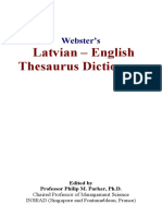Latvian-English Thesaurus Dictionary
