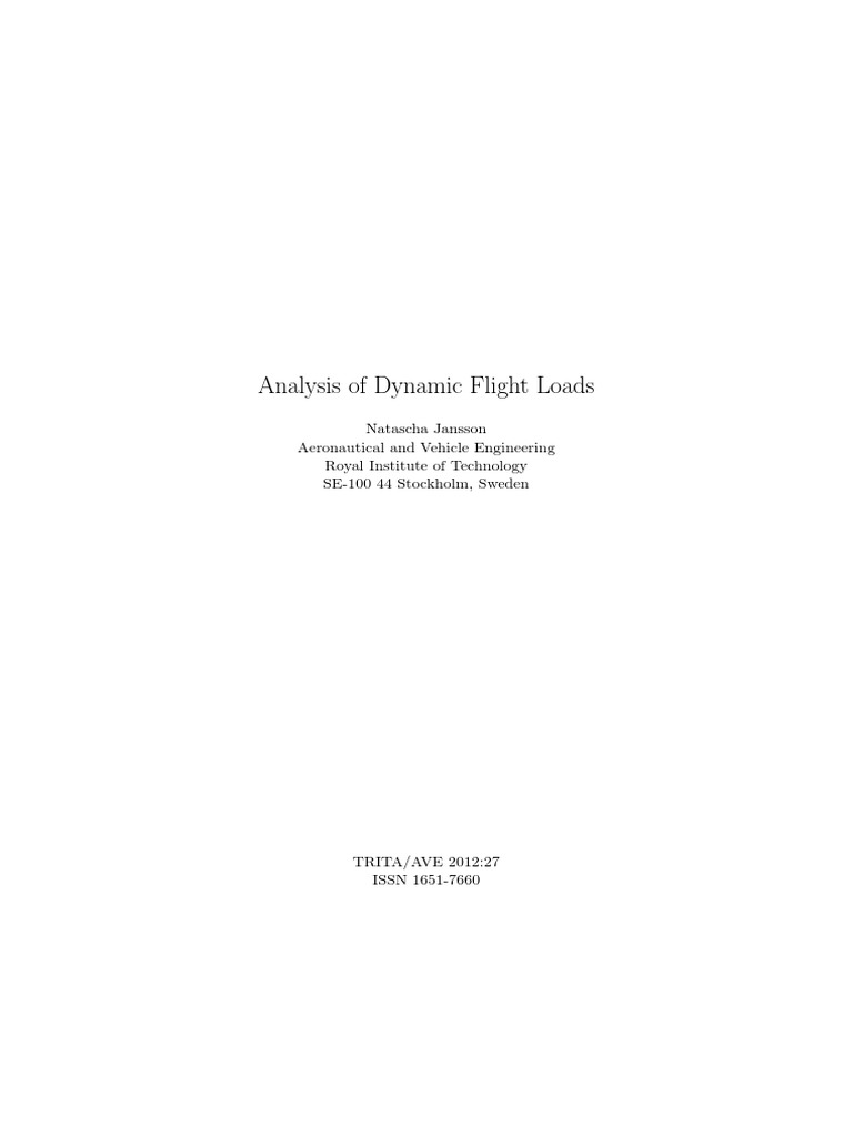Analysis of Dynamic Flight Loads | PDF | Aerodynamics | Fluid Dynamics