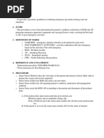 Code Blue Protocol | PDF | Cardiopulmonary Resuscitation | Health Care