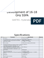 Development of 16-18 GHZ Sspa: GAETEC, Hyderabad