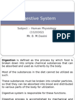 Digestive System: Subject:-Human Physiology (3320302) Mr. B. M.Daxini