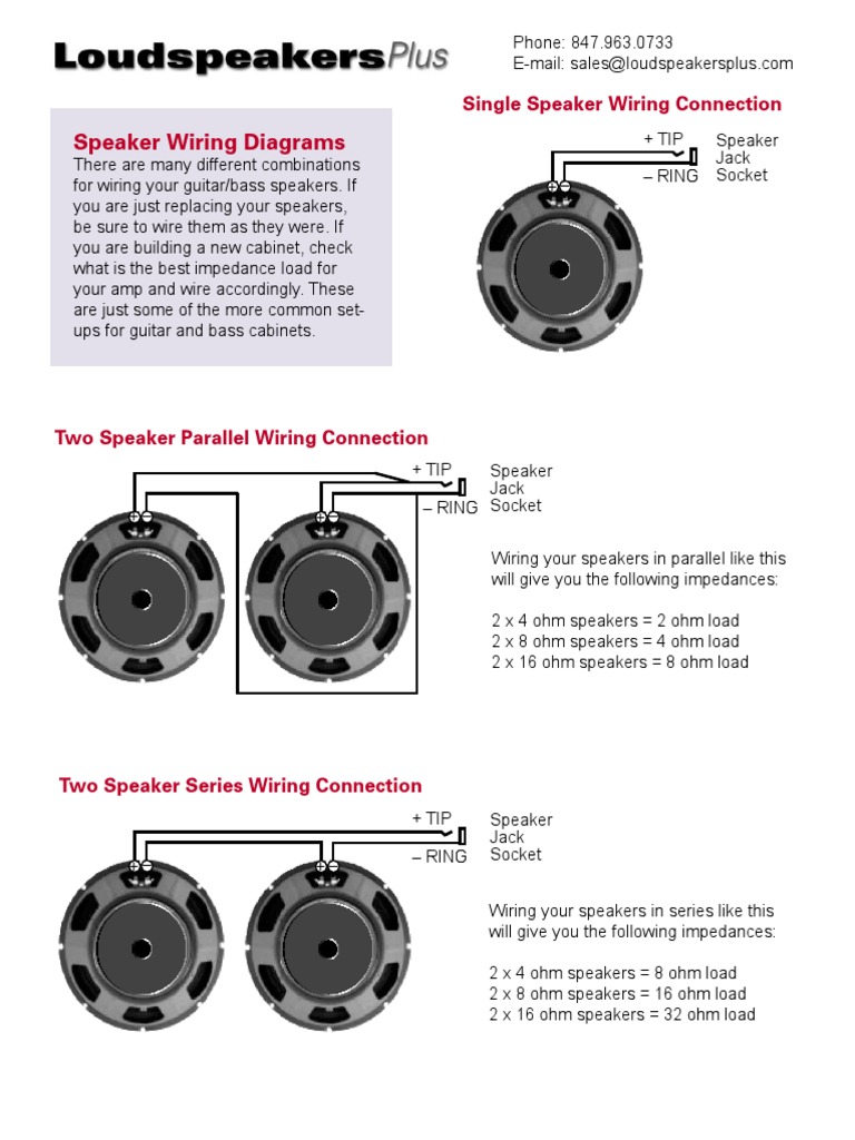 Speaker Wiring Diagrams Pdf Loudspeaker Series And Parallel