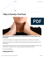 3 Ways To Remedy A Tired Throat - VoiceCouncil Magazine
