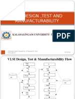 Vlsi Design, Test and Manufacturability: Kalasalingam University-Tessolve