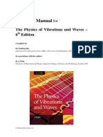 The Physics of Vibrations and Waves-Solutions Manual