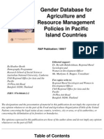 Gender Database for Agriculture Policies in Pacific Island Countries