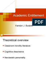 Academic Entitlement.  First-year presentation given at Psychology Departmental Seminar