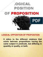 Logical Opposition OF: Proposition