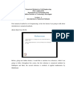 Numerical Methods in Civil Engineering Introduction