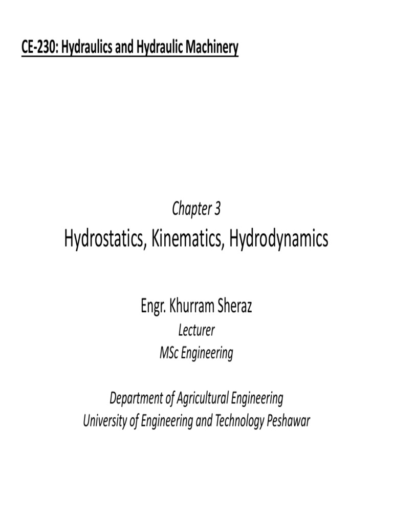Hydrostatics and Hydrodynamics Overview | PDF | Fluid Dynamics ...
