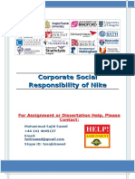 Corporate Social Responsibility of Nike