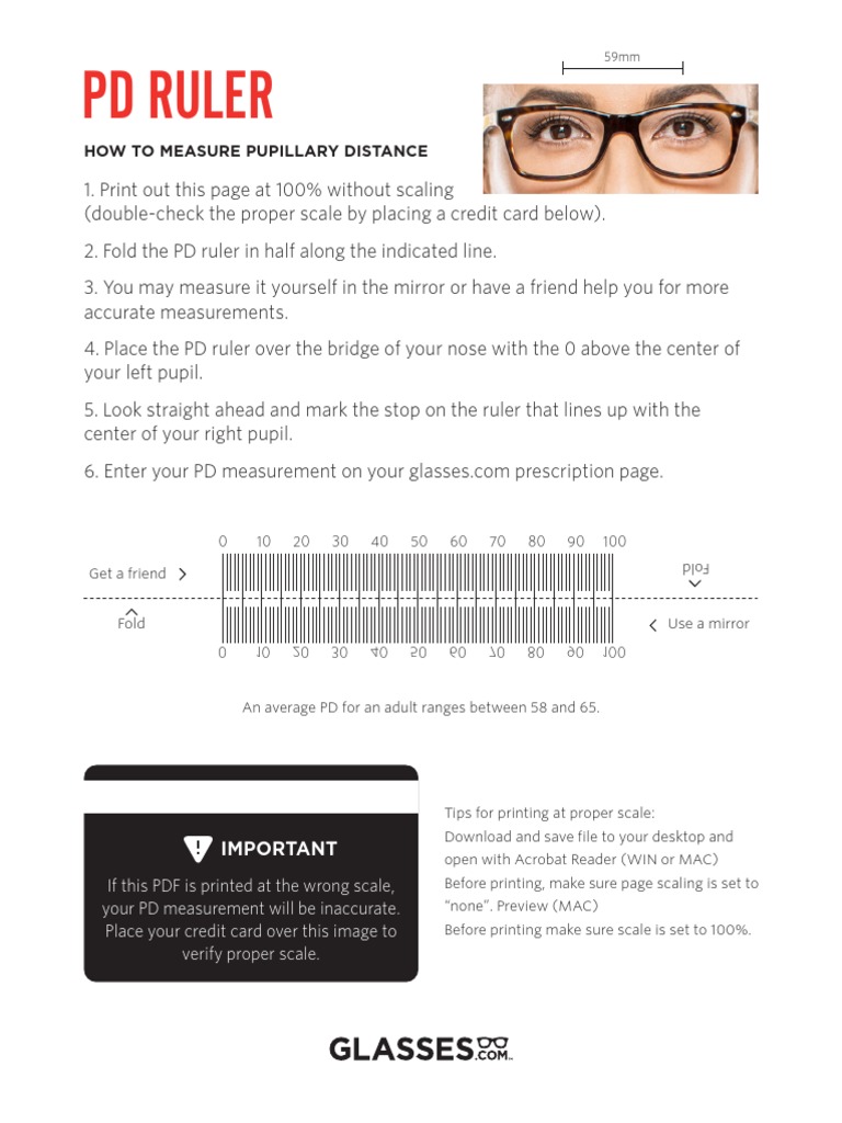 Glasses Com Pd Ruler : Pupillary Distance (PD) – TJJVCB