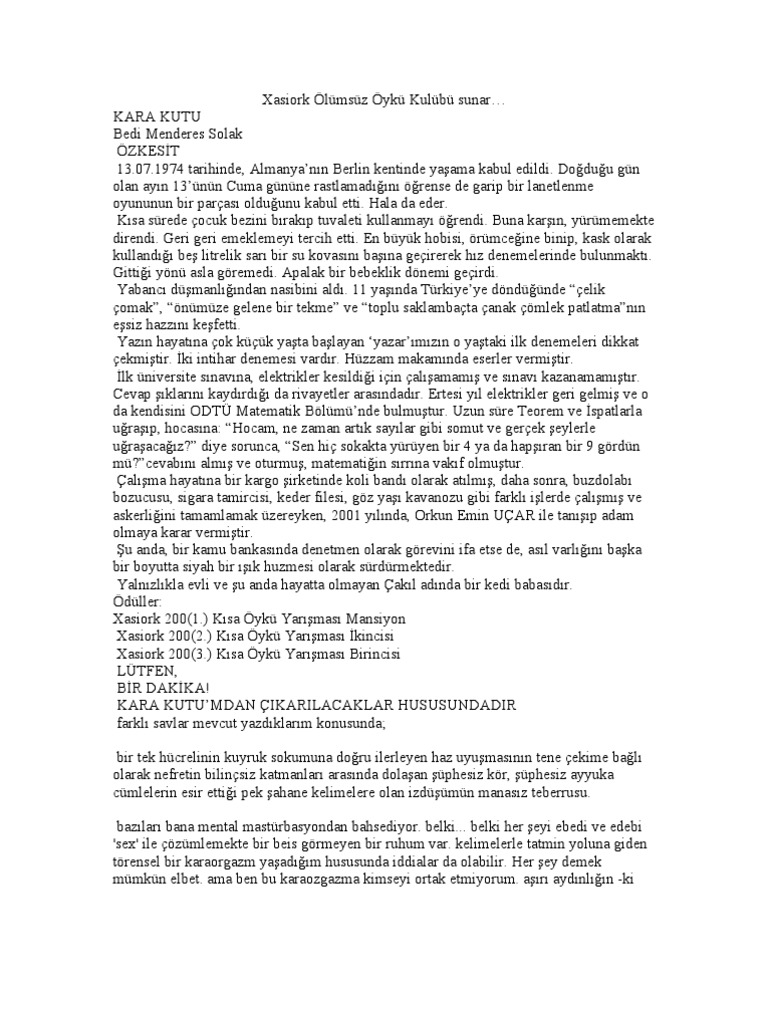 Kara Kutu Bedi Menderes Solak PDF 