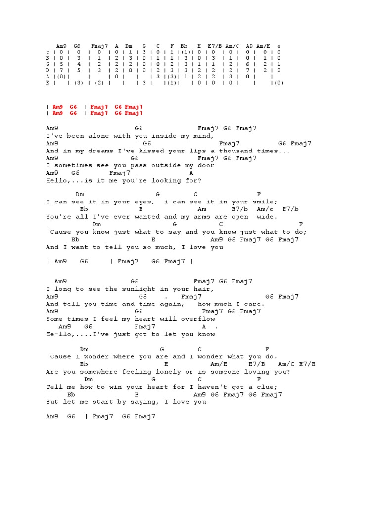 Lionel Richie - Stuck On You (Lyrics) Chords - Chordify