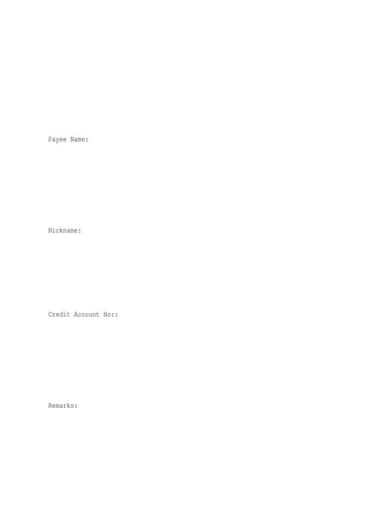 Payment Details Form Template | PDF