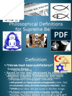 Philosophical Definitions For Supreme Being