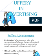 Puffery in Advertisement