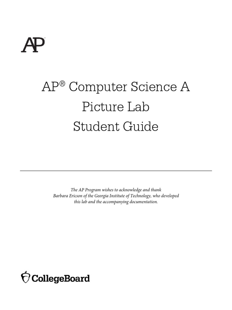 Picture Lab Student Guide Updated Sept 2014 | PDF | Class (Computer ...
