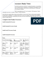 Intel Pentium Processors Family Information &amp Notes