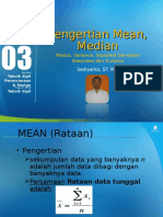 Kuliah3-OL-Pengertian Median, Mean, Modus, Variance, SD Dan Skewnesskurtosis