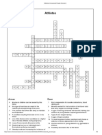 Athletes Crossword Puzzle Answers