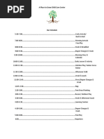 Daily Program Outline for ECD Centre | PDF | Learning | Cognition