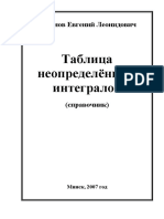 Logunov e l Tablitsa Neopredelyonnykh Integralov