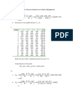 LSL X X USL C: Solutions To Practice Questions On Quality Management