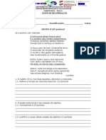 Teste Recuperação - 9ano Vocacional