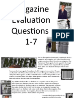 Magazine Evaluation Questions 1-7