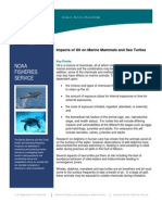 Noaa Fisheries Service: Impacts of Oil On Marine Mammals and Sea Turtles