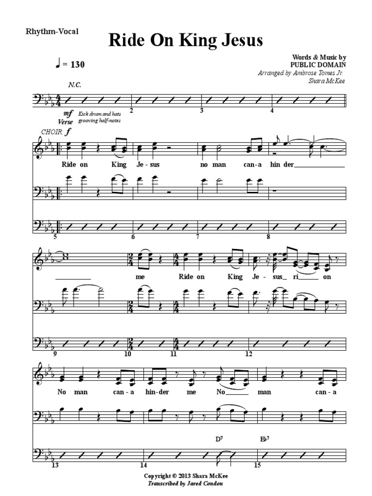 Ride On King Jesus Eb | PDF