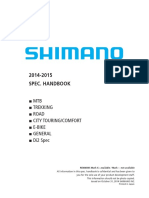 Bicycle Shimano 2014 2015_Specifications Handbook