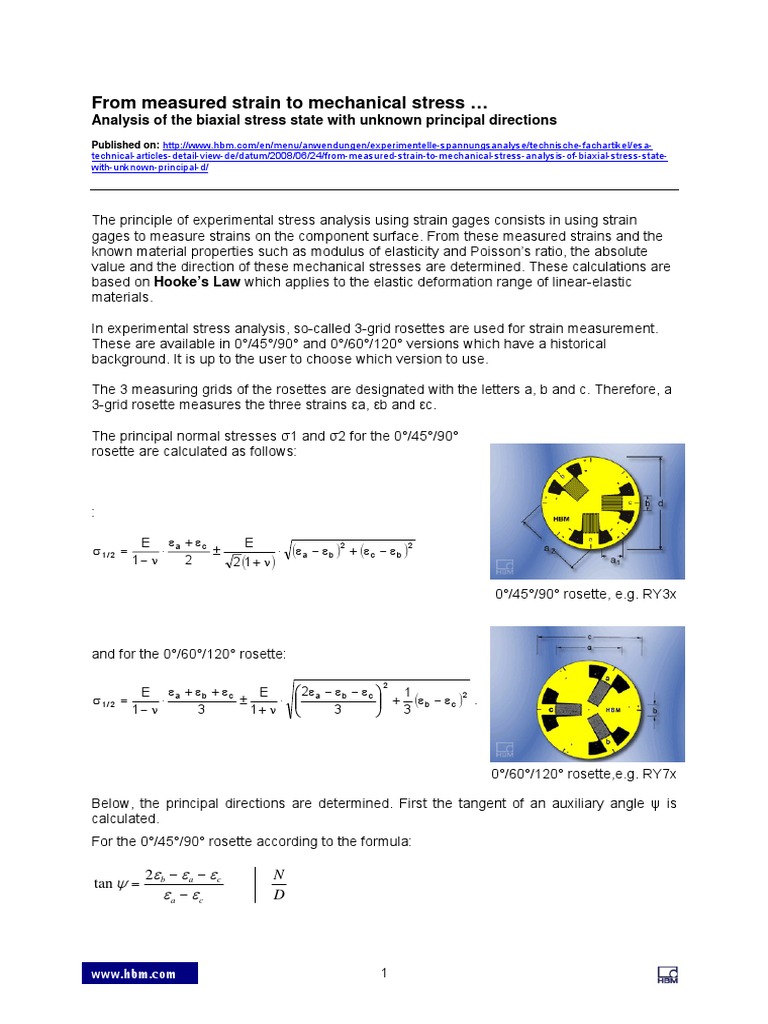 Stress Analysis | PDF | Deformation (Mechanics) | Stress–Strain Analysis