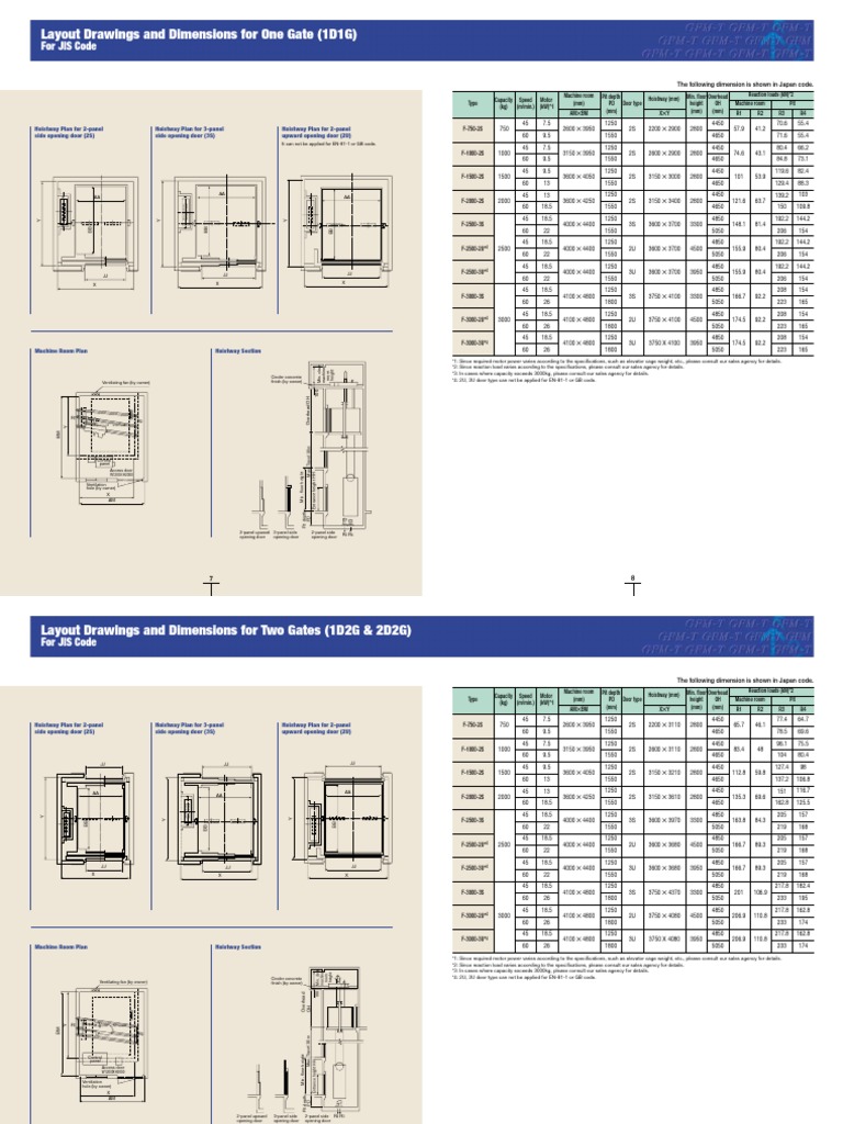 Mitsubishi Elevator Layout | PDF | Elevator | Door