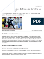 20 Frases Marcantes de Bruno de Carvalho No _Prolongamento_ - Primeira Liga - Futebol - SAPO Desporto