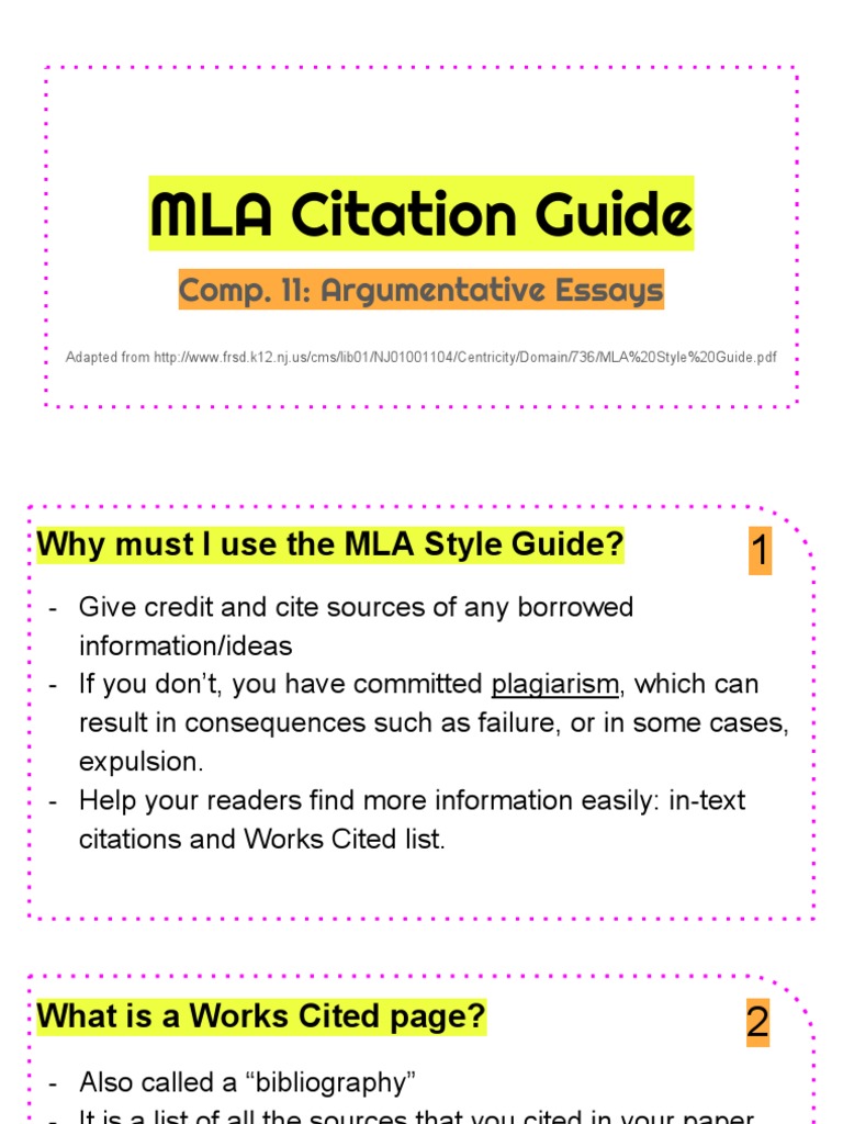 Mla Citation Guide Citation Written Communication
