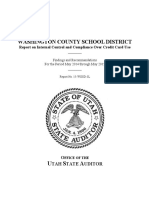 Audit of Washington County School District credit cards