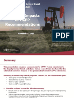 Economic Impacts of CAPP Recommendations