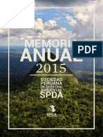 Memoria Anual 2015: Sociedad Peruana de Derecho Ambiental - SPDA