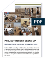 project desert clean-up report to esg