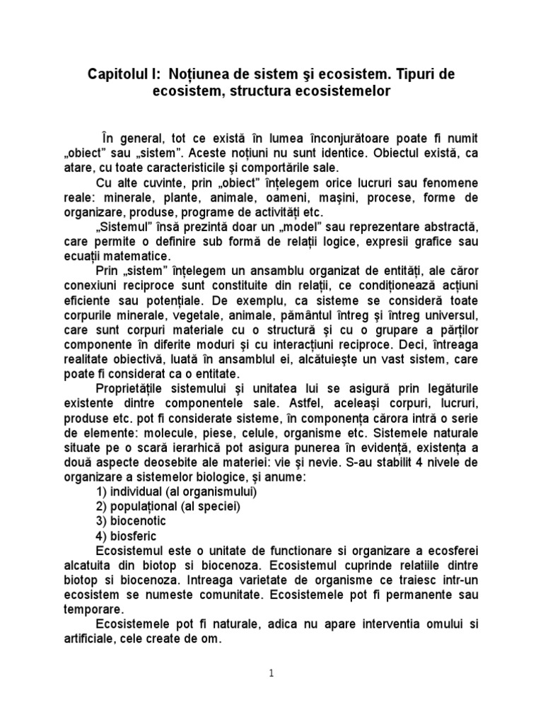 Ecosisteme Naturale Pdf